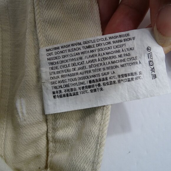 Theory Skinny Fit Beige Denim Jeans Men Size 30 Zipper Fly 5-Pocket Stretch - Picture 8 of 14